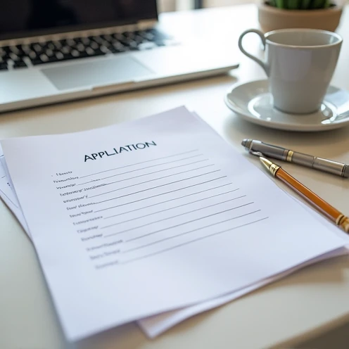 blank job application